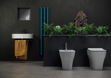 SYNTHESIS ECO - Rimless Floor mounted Vitreous China toilet by Olympia Ceramica - view 3